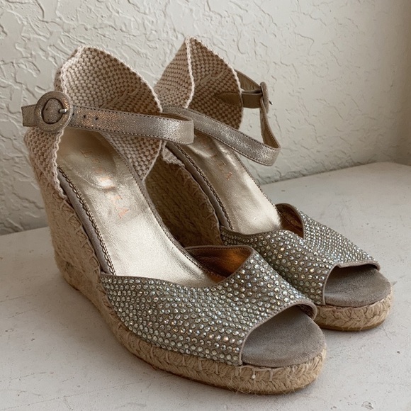 le silla Crystal espadrille peep toe wedges - Picture 9 of 13